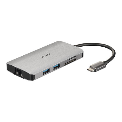 D-LINK DUB-M810 Hub USB 3.0, 3 Puertos USB-A, 1 Puerto HDMI, 1 Puerto USB-C, 1 Puerto LAN, Lector Tarjetas, Gris D-LINK DUB-M810 Hub USB 3.0, 3 Puertos USB-A, 1 Puerto HDMI, 1 Puerto USB-C, 1 Puerto LAN, Lector Tarjetas, Gris
