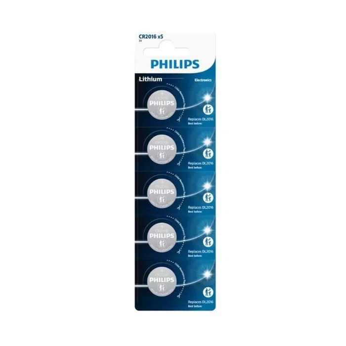 Philips Pack de 5 Pilas de Botón CR2025P5/01B Litio 3V
