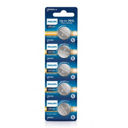Philips Pack de 5 Pilas de Botón de Litio CR2025 3V