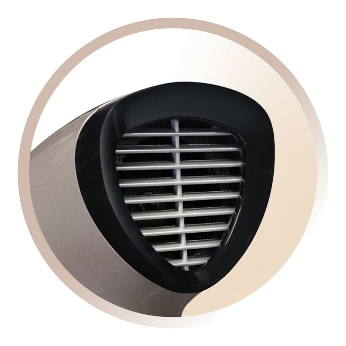 Remington AC8002 Secador de Pelo Profesional, 2200 W, 2 Velocidades y 3 Temperaturas, Función Iónica y Fría, Cable Giratorio 1.8 m, Gris, Con Agujero para Colgar