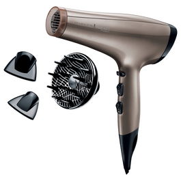 Remington AC8002 Secador de Pelo Profesional, 2200 W, 2 Velocidades y 3 Temperaturas, Función Iónica y Fría, Cable Giratorio 1.8 m, Gris, Con Agujero para Colgar