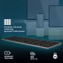 NGS Fortune-BT Teclado Inalámbrico Multidispositivo Bluetooth 5.0 Recargable Gris. Diseño Slim y Teclas X-Type Silenciosas de Aluminio