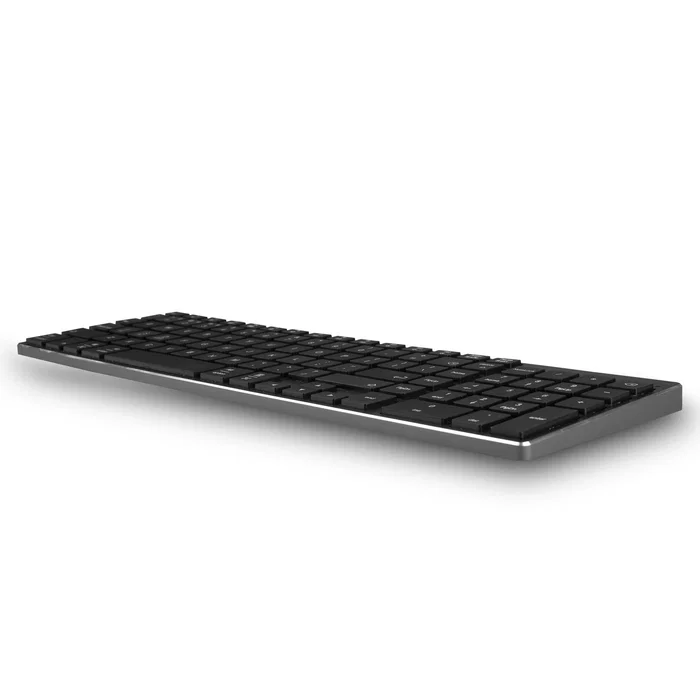 NGS Fortune-BT Teclado Inalámbrico Multidispositivo Bluetooth 5.0 Recargable Gris. Diseño Slim y Teclas X-Type Silenciosas de Aluminio