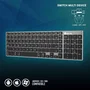 NGS Fortune-BT Teclado Inalámbrico Multidispositivo Bluetooth 5.0 Recargable Gris. Diseño Slim y Teclas X-Type Silenciosas de Aluminio