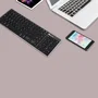 NGS Fortune-BT Teclado Inalámbrico Multidispositivo Bluetooth 5.0 Recargable Gris. Diseño Slim y Teclas X-Type Silenciosas de Aluminio