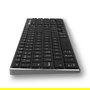 NGS Fortune-BT Teclado Inalámbrico Multidispositivo Bluetooth 5.0 Recargable Gris. Diseño Slim y Teclas X-Type Silenciosas de Aluminio
