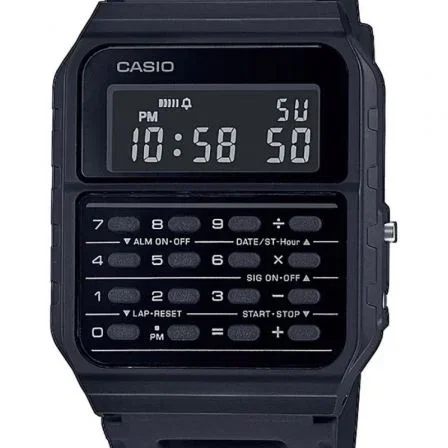 Reloj Digital Casio Vintage Edgy CA-53WF-1BEF/ 43mm/ con Calculadora/ Negro