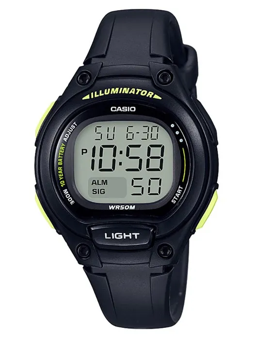 Reloj Casio Iluminación LED, Segunda Zona Horaria, Cronómetro, Alarma Diaria, Calendario Automático, Correa de Resina