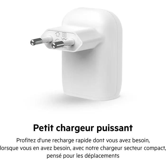 Belkin Cargador de Pared USB-C 30W, Blanco