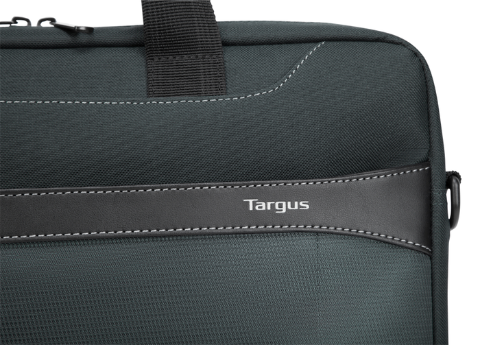 Targus GeoLite Essential Maletín Gris para Portátil hasta 15.6", Compartimento Acolchado, Correa para Maletas con Ruedas, Ligero y Delgado