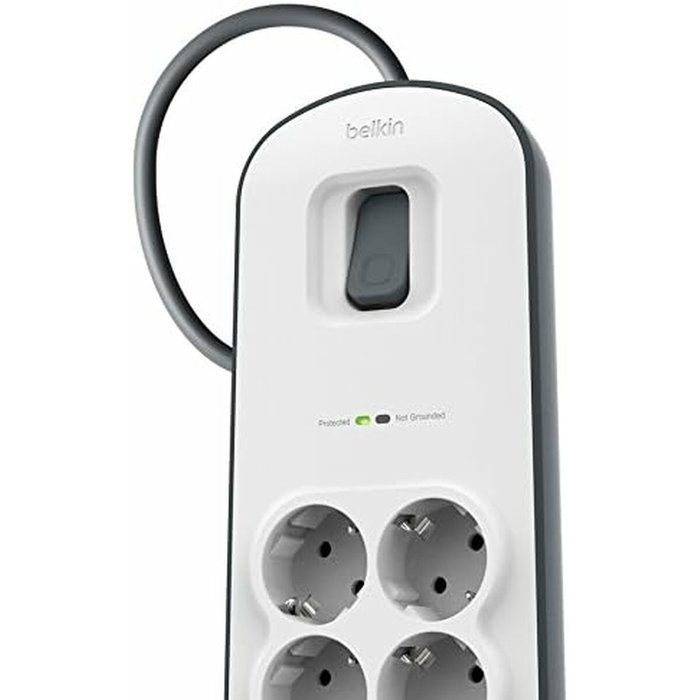 Belkin BSV804VF2M Regleta de protección con 8 salidas AC, 2 puertos USB y cable de 2 m Belkin BSV804VF2M Regleta de protección con 8 salidas AC, 2 puertos USB y cable de 2 m