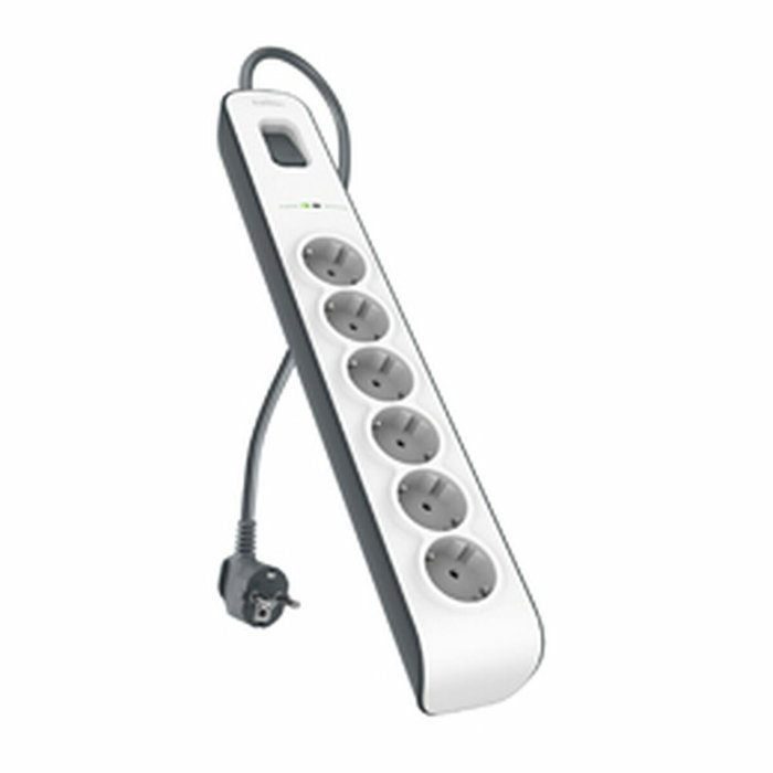 Belkin Regleta de Protección contra Sobretensiones con 6 Tomas, Blanco/Gris