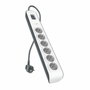 Belkin Regleta de Protección contra Sobretensiones con 6 Tomas, Blanco/Gris