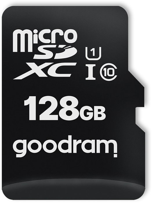 Goodram Tarjeta de Memoria MicroSDXC UHS-I Clase 10 128GB M1AA-1280R12 con Adaptador SD Goodram Tarjeta de Memoria MicroSDXC UHS-I Clase 10 128GB M1AA-1280R12 con Adaptador SD