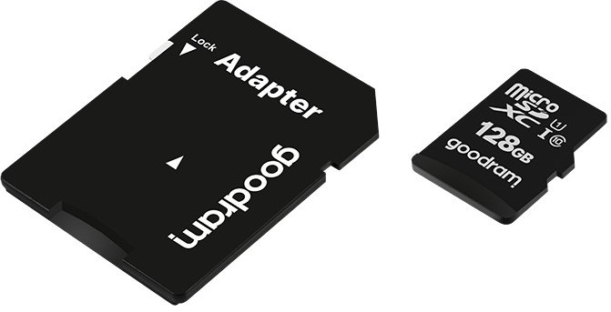 Goodram Tarjeta de Memoria MicroSDXC UHS-I Clase 10 128GB M1AA-1280R12 con Adaptador SD Goodram Tarjeta de Memoria MicroSDXC UHS-I Clase 10 128GB M1AA-1280R12 con Adaptador SD