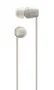 Sony WI-C100 Auriculares Inalámbricos Intrauditivos Bluetooth con Micrófono, Batería hasta 25h, Resistente al Sudor IPX4, Beige