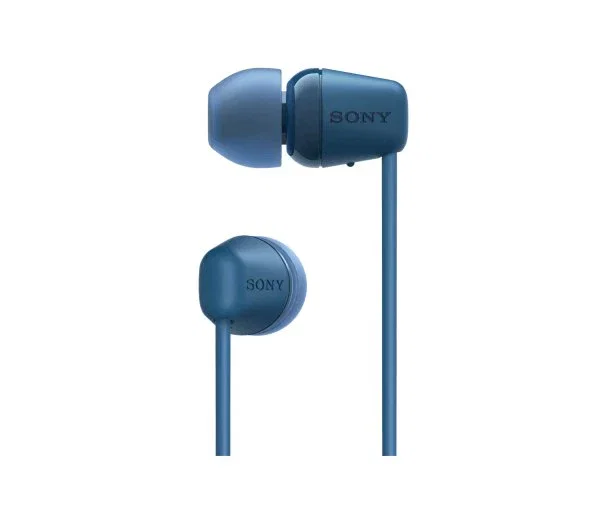Sony WI-C100 Auriculares Intrauditivos Inalámbricos con Bluetooth 5.0, Micrófono, IPX4, 25h Batería, DSEE, para Música y Llamadas - Azul
