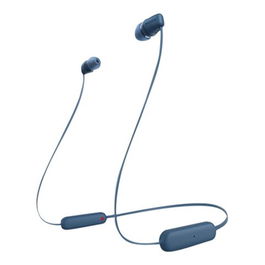 Sony WIC100L Auriculares Inalámbricos Bluetooth con Cancelación de Ruido IPX4 y Batería de 25 Horas, Color Azul