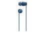 Sony WIC100L Auriculares Inalámbricos Bluetooth con Cancelación de Ruido IPX4 y Batería de 25 Horas, Color Azul
