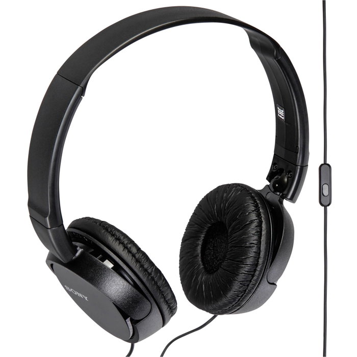 Sony MDR-ZX110AP Auriculares Plegables con Micrófono Negro Sony MDR-ZX110AP Auriculares Plegables con Micrófono Negro