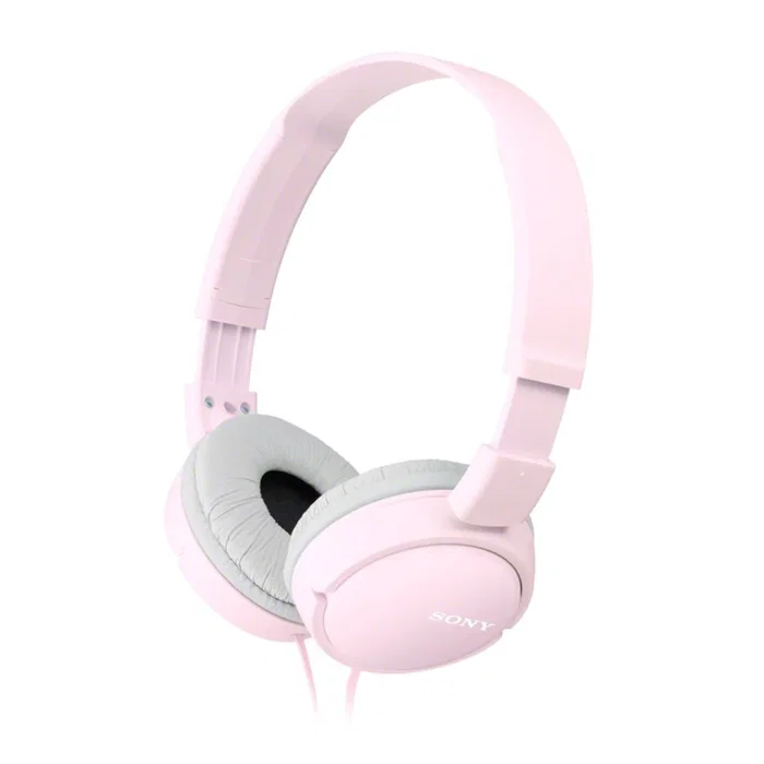 Sony Auriculares Diadema MDR-ZX110AP con Micrófono, Cable 3.5mm, Plegables, Almohadillas Supraaurales, Color Rosa, para Llamadas y Música