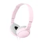 Sony Auriculares Diadema MDR-ZX110AP con Micrófono, Cable 3.5mm, Plegables, Almohadillas Supraaurales, Color Rosa, para Llamadas y Música