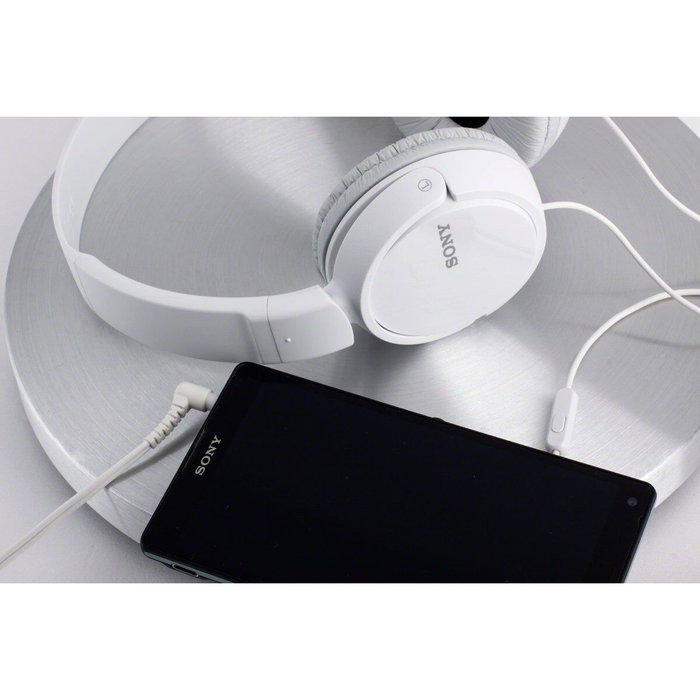 Sony MDR-ZX110APW Auriculares de Diadema Plegables con Micrófono - Blanco Sony MDR-ZX110APW Auriculares de Diadema Plegables con Micrófono - Blanco