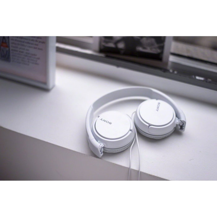 Sony MDR-ZX110APW Auriculares de Diadema Plegables con Micrófono - Blanco Sony MDR-ZX110APW Auriculares de Diadema Plegables con Micrófono - Blanco