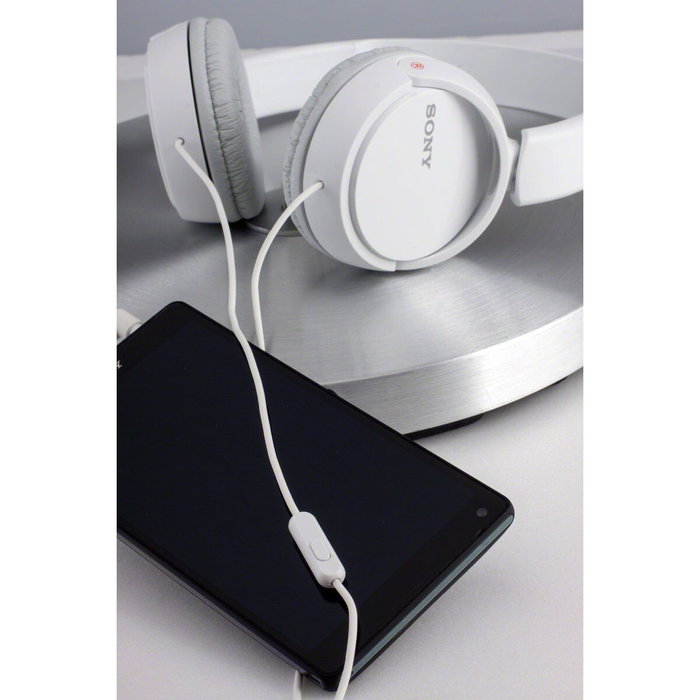 Sony MDR-ZX110APW Auriculares de Diadema Plegables con Micrófono - Blanco Sony MDR-ZX110APW Auriculares de Diadema Plegables con Micrófono - Blanco