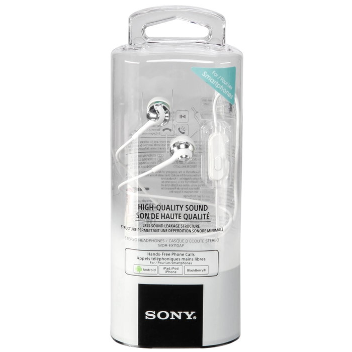 SONY MDR-EX110AP Auriculares In-Ear Blanco