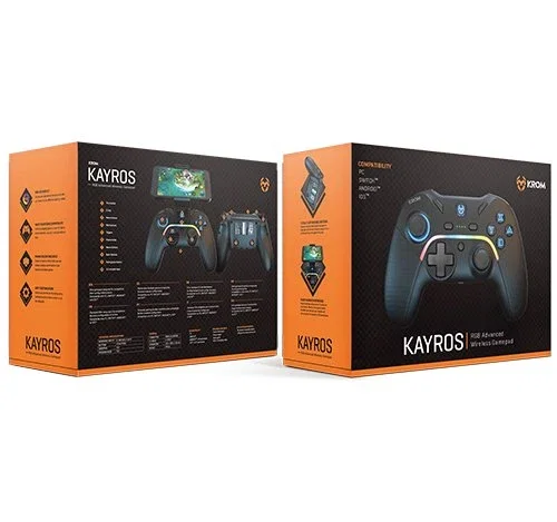 Krom Kayros Gamepad Negro Bluetooth