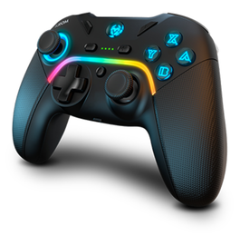 Krom Kayros Gamepad Inalámbrico RGB con Botones Traseros, Macros, Compatible PC, Nintendo Switch, Android, iOS - NXKROMKAYROS