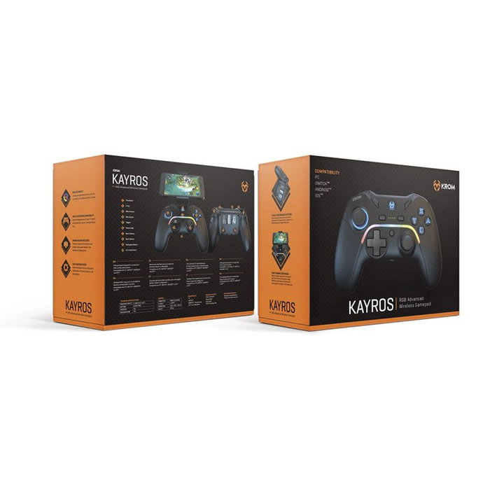 Krom Kayros Gamepad Inalámbrico RGB Negro Krom Kayros Gamepad Inalámbrico RGB Negro