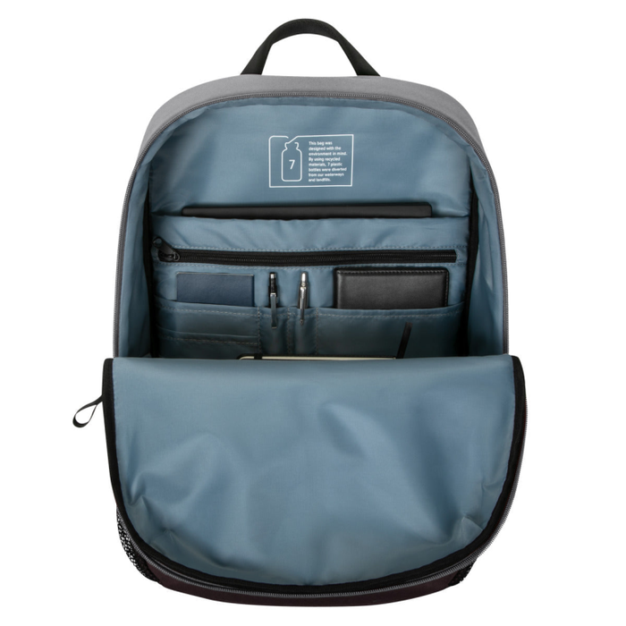 Targus Sagano Mochila para portátil de 15.6 pulgadas, Negro, Gris