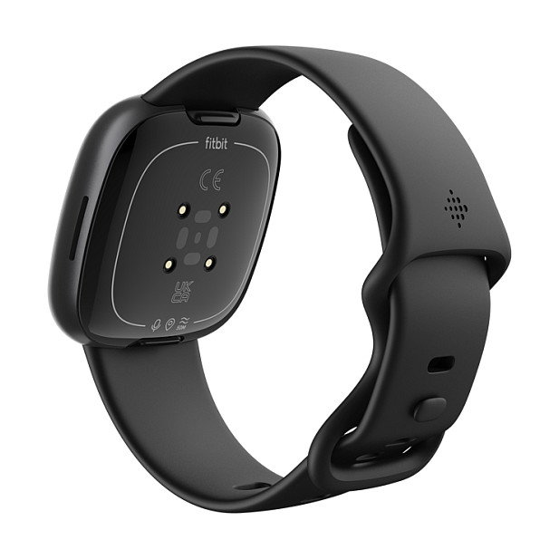 Fitbit Versa 4 Grafito - Reloj Inteligente con GPS, Monitor de Frecuencia Cardíaca, Batería de 6 Días, Resistente al Agua 50 m, Pantalla Táctil, Alexa