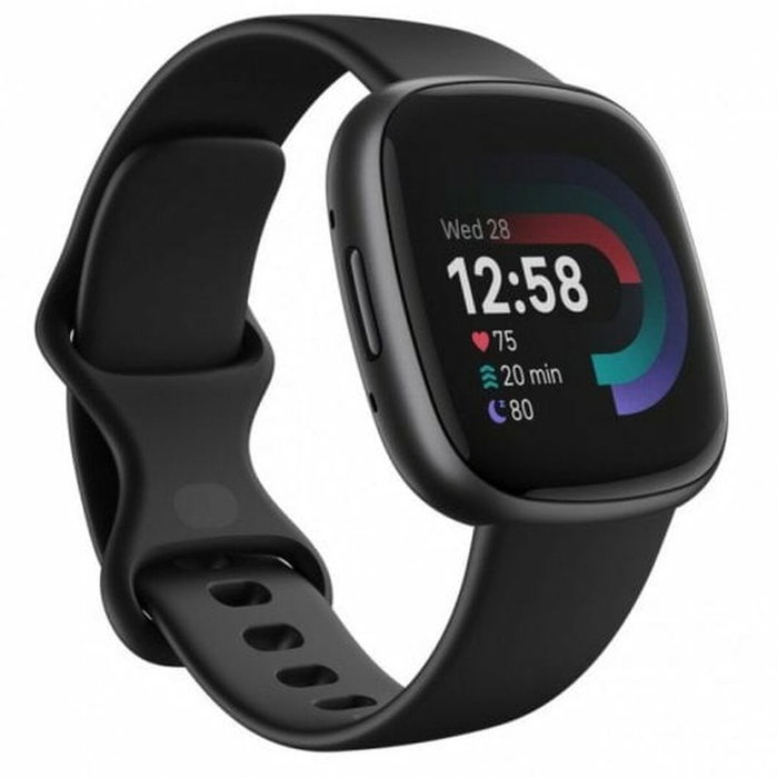 Fitbit Versa 4 Grafito - Reloj Inteligente con GPS y Monitor de Frecuencia Cardíaca