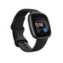 Fitbit Versa 4 Reloj Inteligente Black/Graphite, Monitor de Actividad Diaria, GPS Integrado, Google Maps y Google Wallet