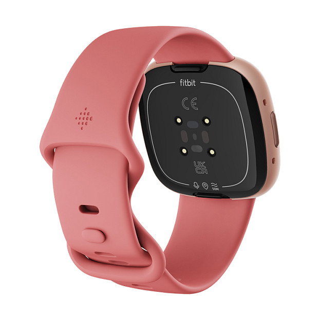 Fitbit Versa 4 copper rose - Reloj inteligente con GPS, pantalla táctil, monitor cardíaco, resistente al agua 50m