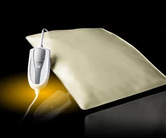 Daga Manta Eléctrica Almohadilla Térmica 100W 38x27 cm, 4 Niveles de Calor, Apagado Automático, A Prueba de Agua, 4NIV, Blanco/Amarillo