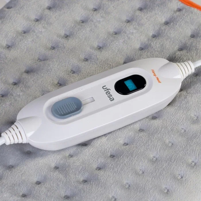 Ufesa 10105382 Almohadilla Eléctrica Flexy Heat Colors 2, 100W, 45x35 cm, Manta Térmica con 3 Niveles de Temperatura y Apagado Automático a 90 Min, Cubierta de Microfibra Lavable