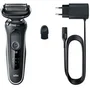 Braun Afeitadora Series 5 51-W1000S Eléctrica para Seco y Mojado con Batería Iones de Litio 3 Cuchillas Flexibles AutoSense 50 Minutos