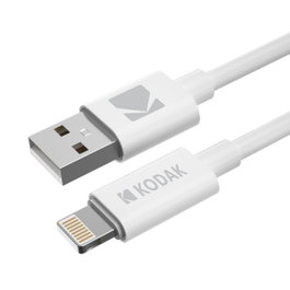 Kodak Cable USB-A a Lightning 1 Metro (1m) Caja Blanca