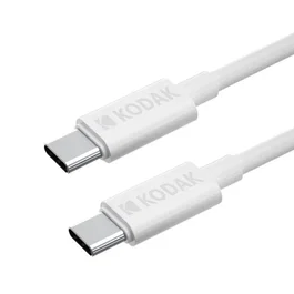 Kodak Cable USB C a USB C 1m, Blanco, Velocidad de Transferencia 480 Mbps, 30425972