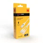Kodak 30425835 Cable USB 3 en 1, 1m, USB A a USB-C + Micro-USB + Lightning, Blanco, 480 Mbps, Cargador y Datos