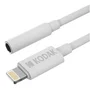 Kodak 30425842 Cable Adaptador de Audio de 3.5mm a Lightning, 0.1m (11cm), Conectores Derechos, Blanco