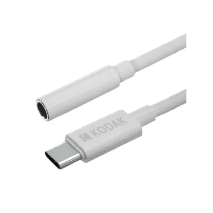 Kodak C Cable Auxiliar 3.5mm Jack Macho a USB Tipo C Hembra 11 cm Blanco