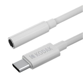 Kodak Cable Auxiliar USB-C a 3,5 mm de 11 cm, Blanco
