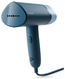 Philips Vaporera de Mano Serie 3000 STH3000/20, 1000W, Compacta y Plegable, 100 ml, Lista en 30 s, Azul Reno Blue, Elimina el 99,9% de Bacterias