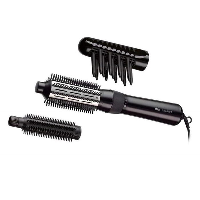 Braun AS330 Cepillo de Aire Caliente Satin Hair 3 - Negro, 400 W, Alisado y Rizado, Para Todo Tipo de Cabello Largo y Medio Seco o Mojado