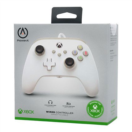 Power A 1519365-01 Mando con Cable para Xbox Series X/S y Xbox One, Blanco